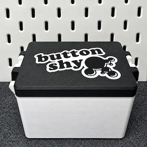 Button Shy Wallet Games Snap-Lock Box | Card Games on the Go | Travel Storage Organizer