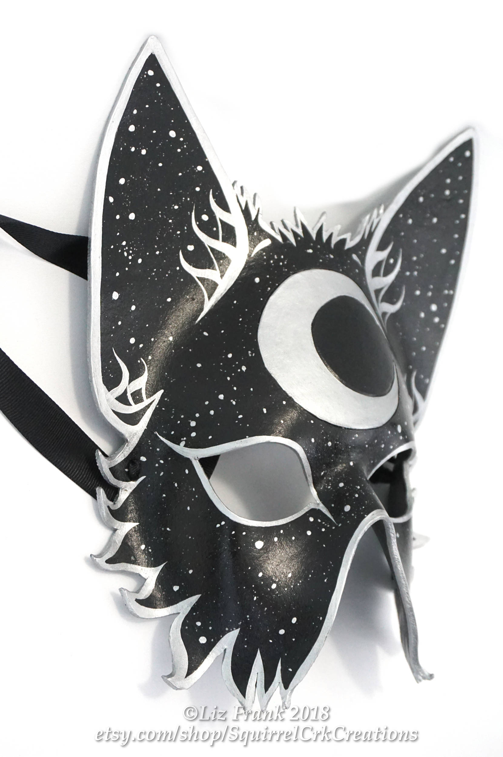 Wolf Mask Leather Half Mystic Moon Fox mask Animal mask | Etsy