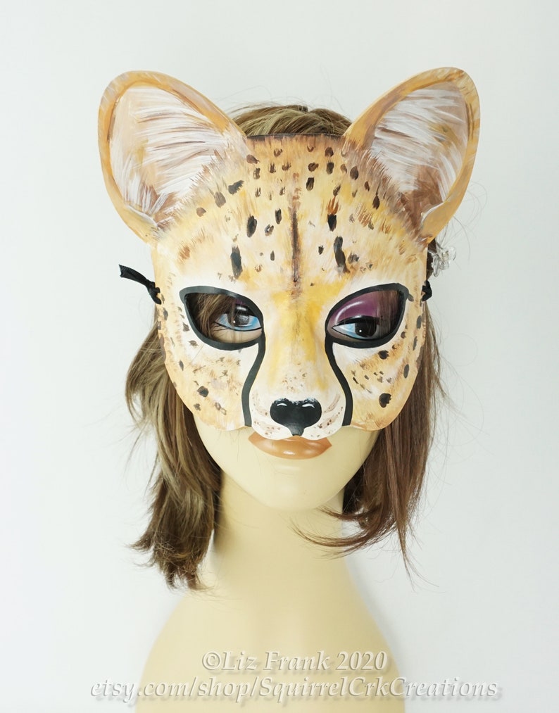 Cheetah Mask Masquerade Animal Costume LARP garb Animal Etsy