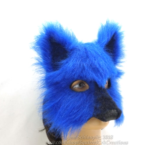 Fluffy Red Wolf Mask