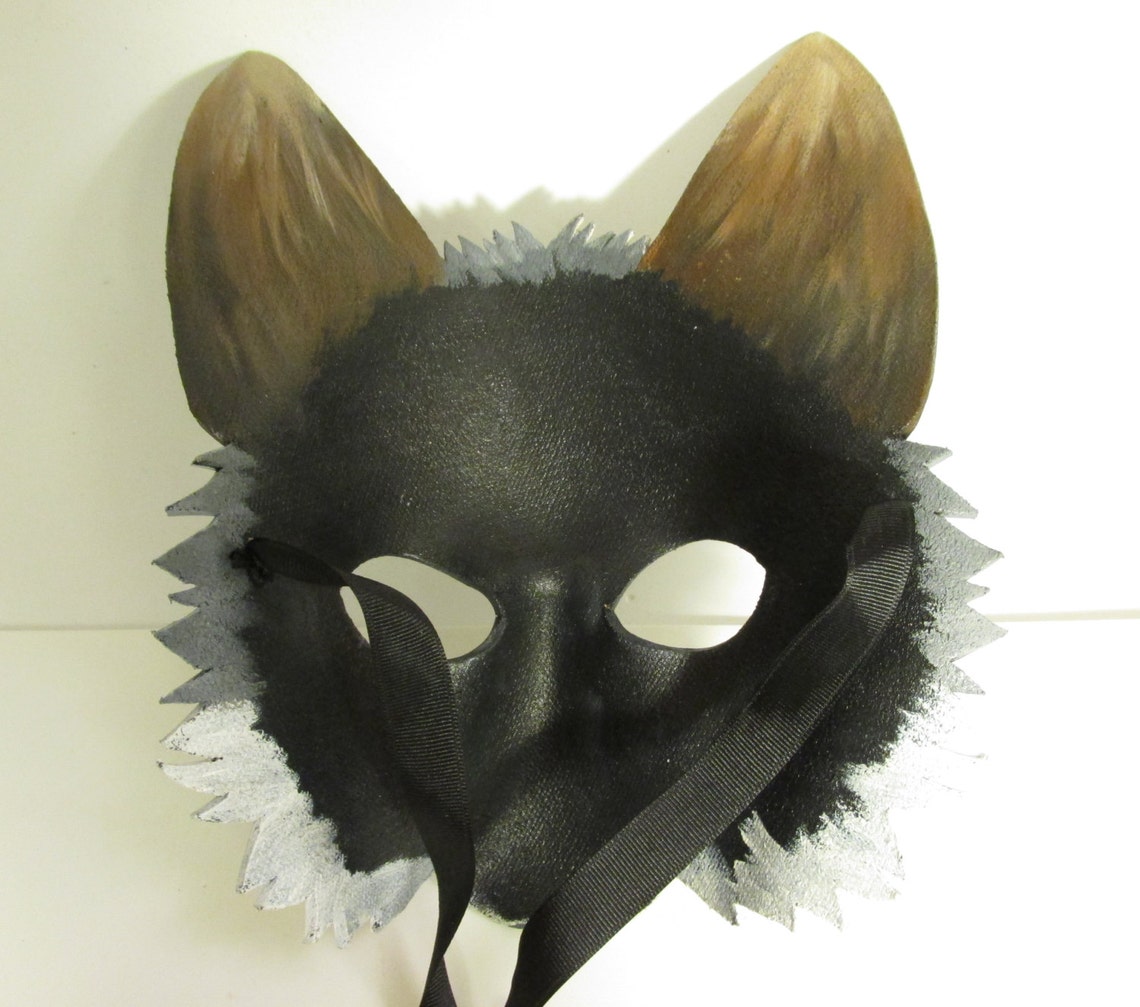 Wolf Mask Leather Timber Wolf Animal Mask larp Fursona | Etsy