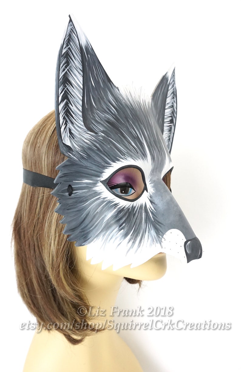 Wolf Mask Animal mask Leather mask Gray wolf Grey wolf | Etsy