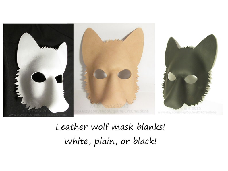 Wolf Mask Blank Form LARP Animal mask Leather mask | Etsy