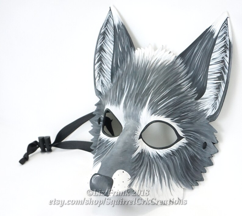 Wolf Mask Animal mask Leather mask Gray wolf Grey wolf | Etsy