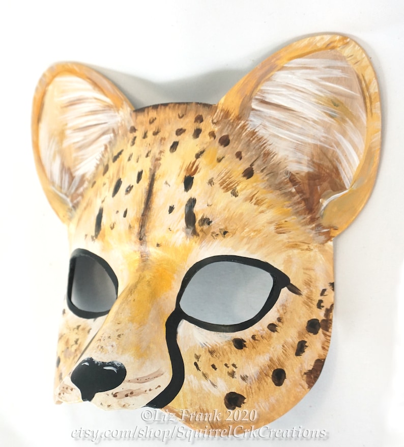 Cheetah Mask Masquerade Animal Costume LARP garb Animal Etsy