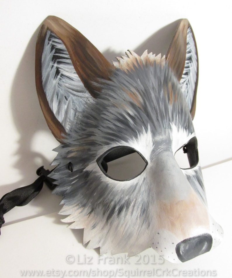 Timber Wolf Cosplay Leather Halloween larp Wolf Costume Fursona LARP Garb Wolf Mask Fantasy Animal Mask Role Play Furry