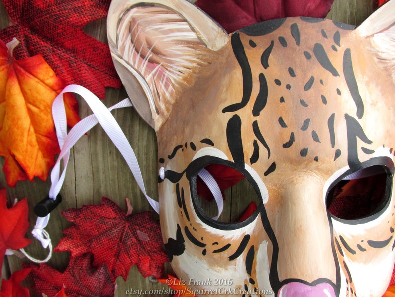 Ocelot Mask animal mask cat mask leather cat costume lion | Etsy