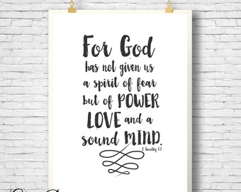 2 timothy 1 7 | Etsy