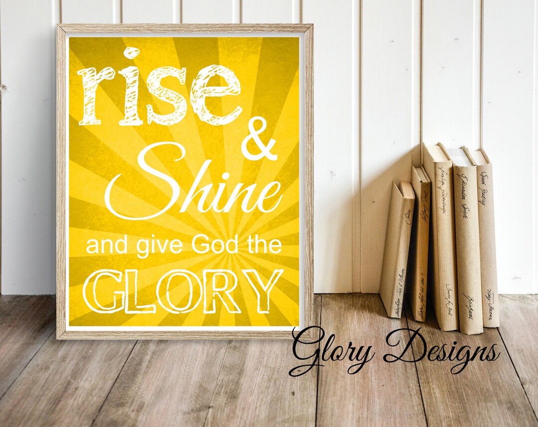 Printable Rise And Shine Printable Inspirational Quote - Etsy