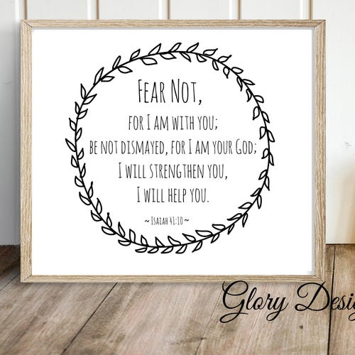 PRINTABLE Bible Verse Scripture Printable Fear Not Bible - Etsy