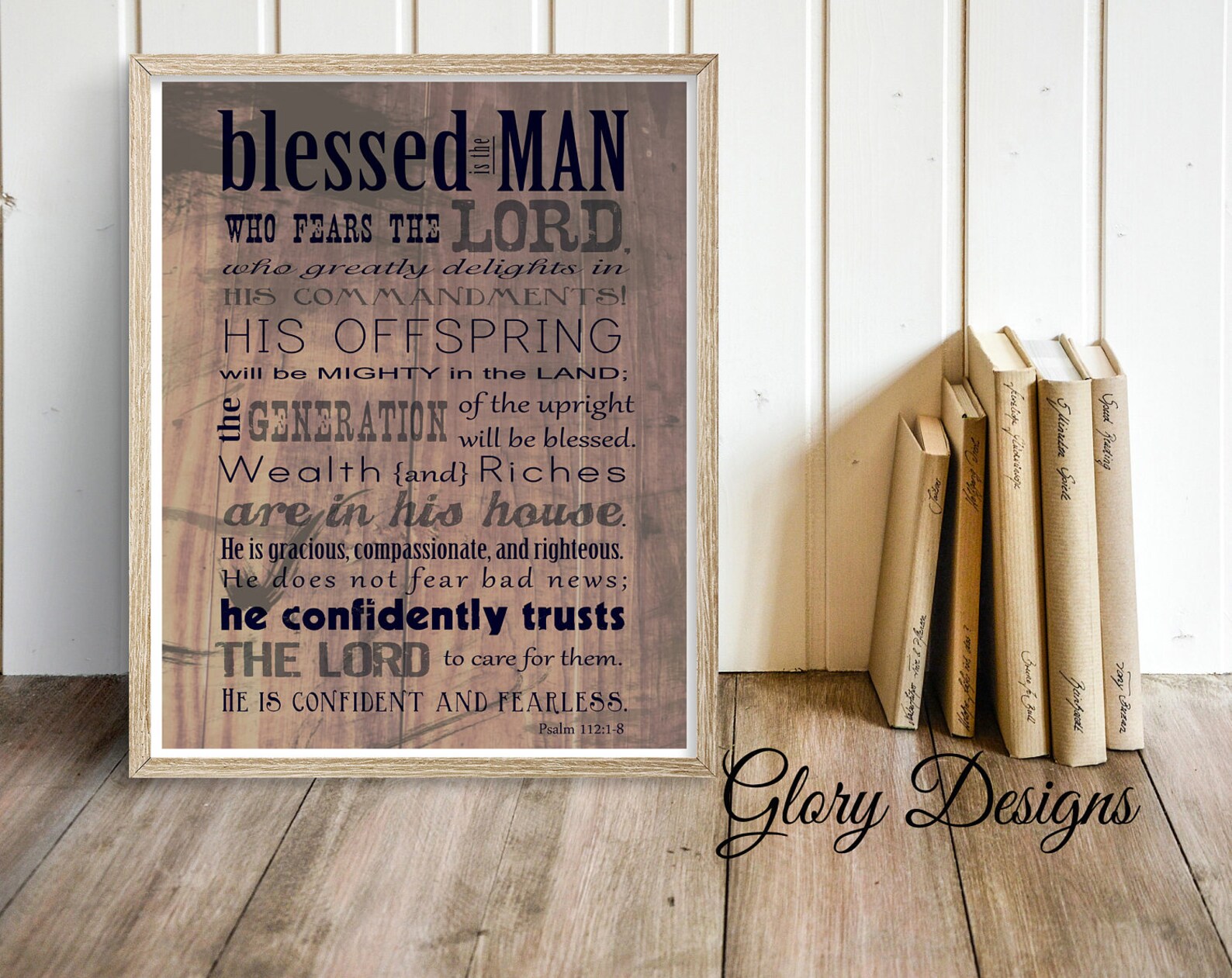 PRINTABLE Psalm 112 Printable Art Scripture Art Gift for | Etsy