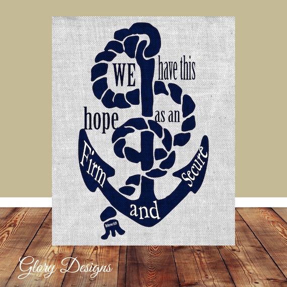 Bible verse Scripture art Printable wall art Anchor We Etsy