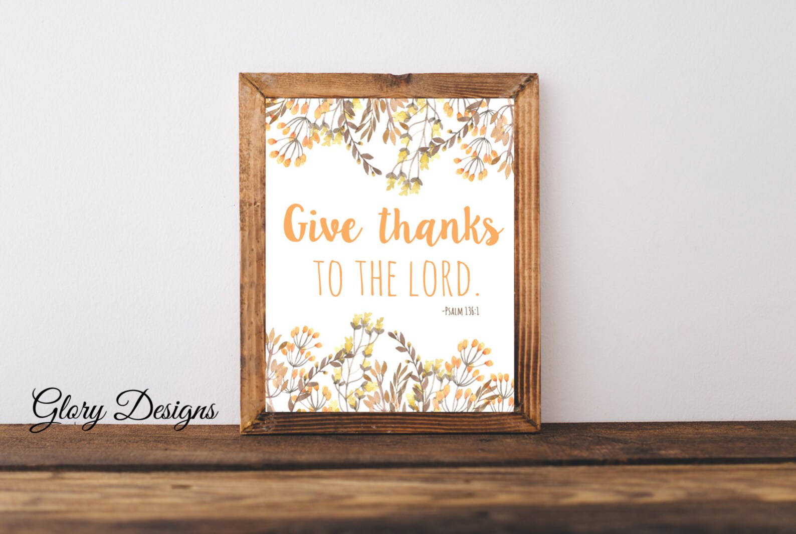 Printable Bible Verse Give Thanks With a Grateful Heart - Etsy