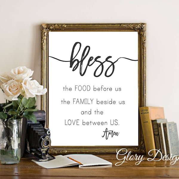 Bless the Food Before Us Printable - Etsy