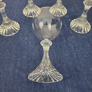 Mikasa Crystal 6.5&quot; The RITZ Set of 5 Vintage Stemmed Wine Glasses