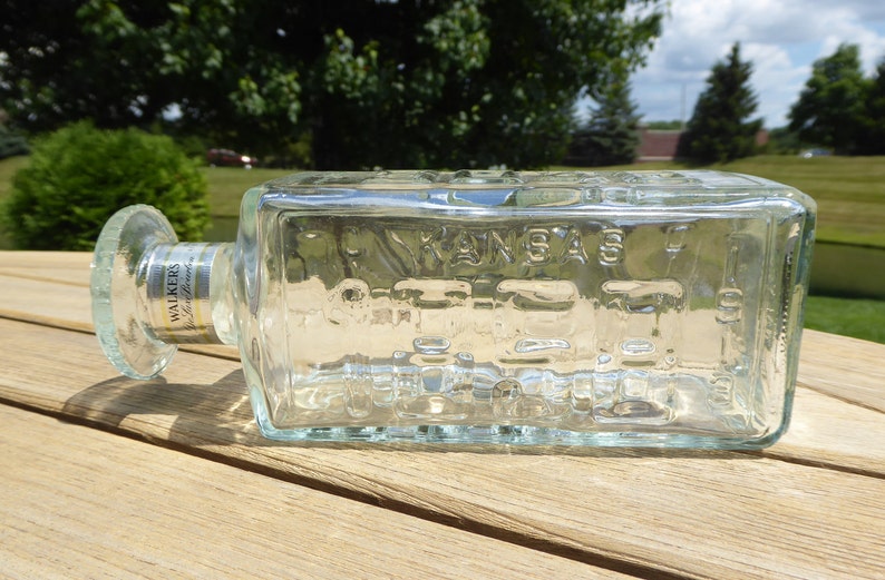 Vintage license plate decanter Walker's DeLuxe Bourbon Etsy