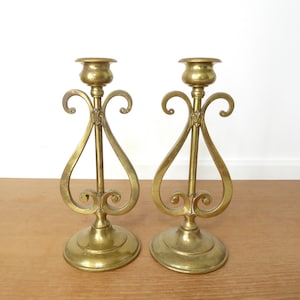 Vintage brass accent lamp bases, can be used as candleholders, sold individually