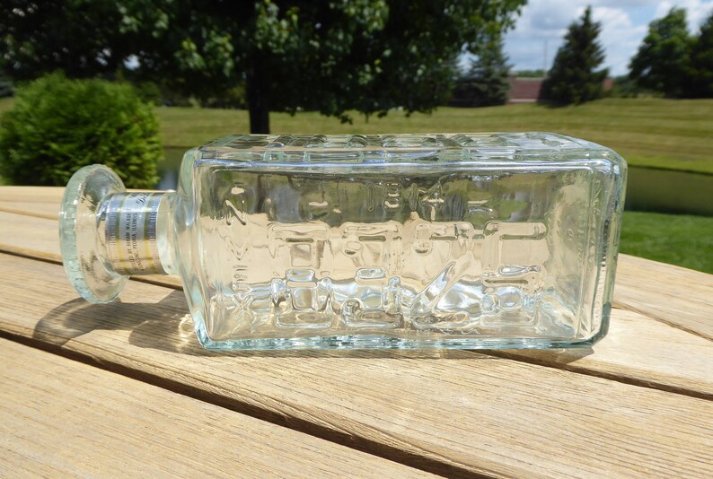 Vintage license plate decanter Walker's DeLuxe Bourbon Etsy