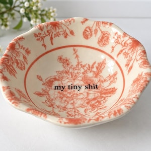 Funny Trinket Dish, My Tiny Shit, Vintage Repurposed China Ring Dish, Sarcastic Gift, Jewelry Dish, Funny Gift for Her