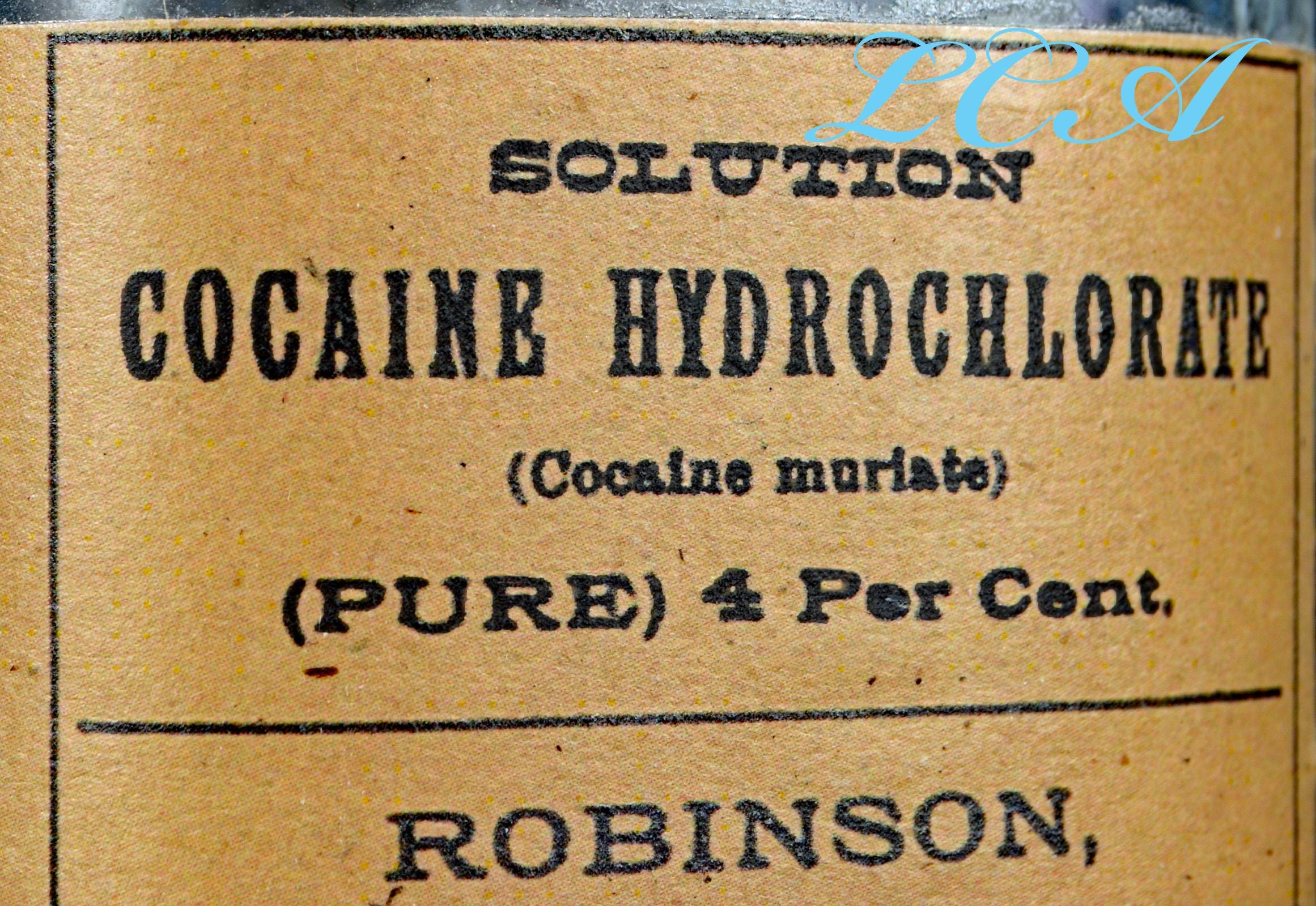 Antique COCAINE Bottle FULLY Embossed W/ ORIGINAL Repro'd Label ...