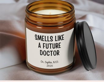 Medical Students Gift Smell Like A Future Doctor Custom Funny Candle Gifts for Med Students Graduation Present  Dr Grad Gifts Ph.d Grad Gift
