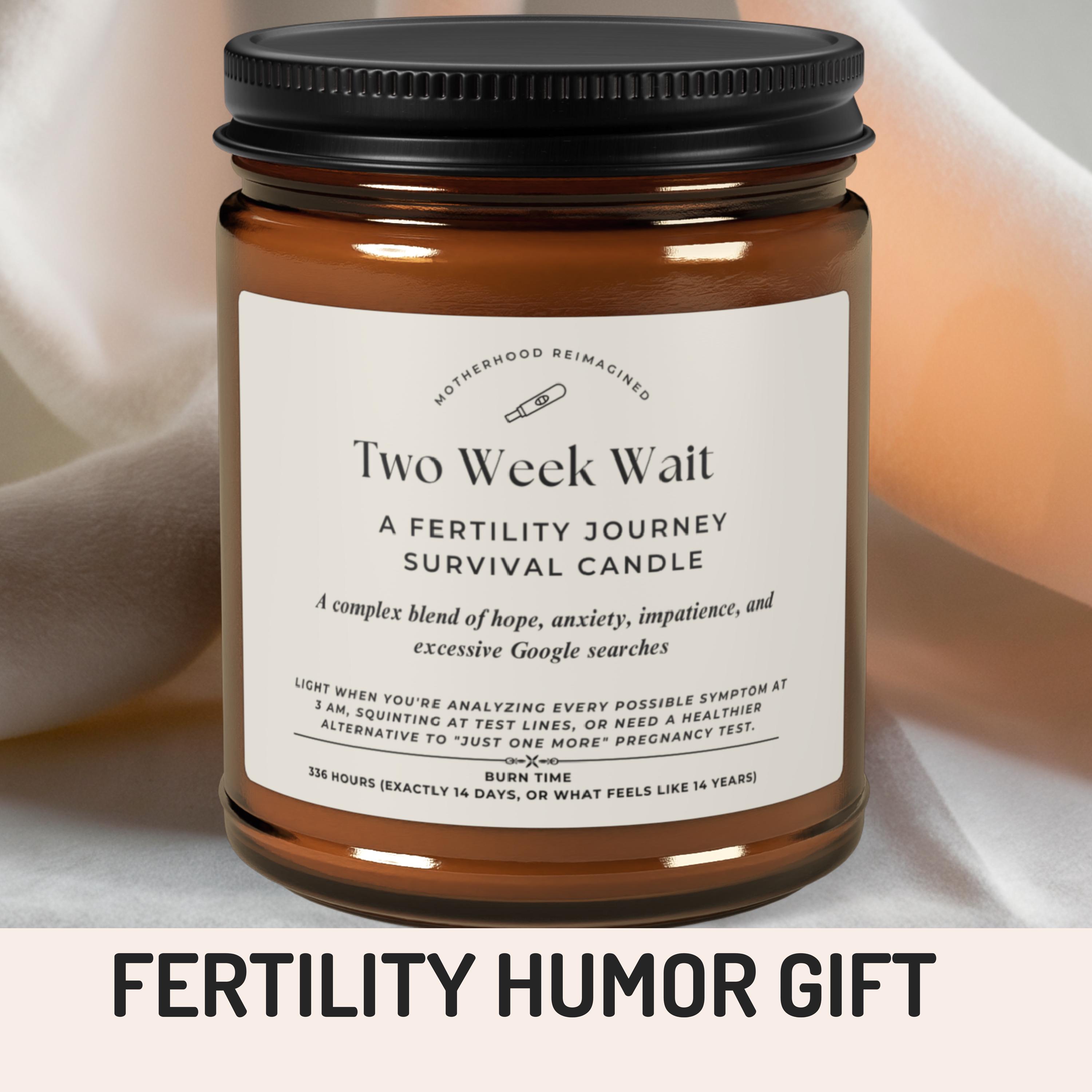Two Week Wait Fertility Survival Candle for IVF Gift, Funny IVF Gift, Trying to Conceive Humor, 2 Week Wait Humor for IVF