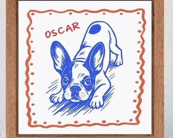 Personalized Pet Portrait from Photo Custom Pet Gift Line Art Sketch Framed Dog Portrait Dog Lover Gift Pet Loss Memorial, Pet Art Gift