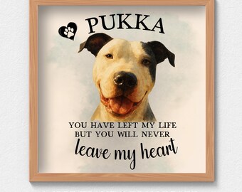 Personalized Pet Memorial Watercolor Image for Pet Remembrance Dog Painting from Photo Framed Pet Portrait Dog Memorial Gift for Pet Loss