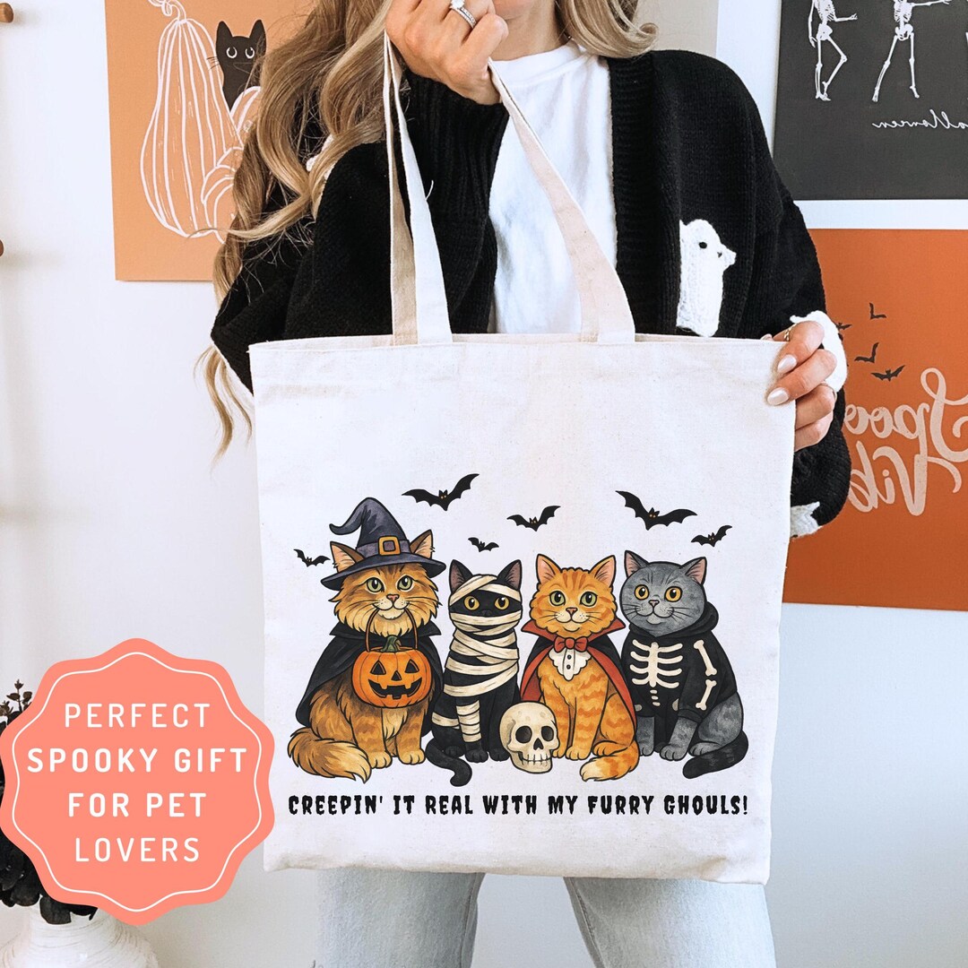 Halloween Tote Bag Vintage Halloween Penguin Trick Or Waddle