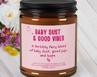 IVF Gift, Fertility Gift, Infertility Gift, Fertility Hope Candle Baby Dust, Trying to Conceive 2 Week Wait, IVF Care Package Baby Dust