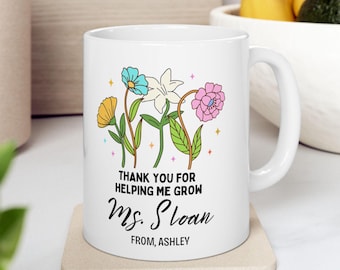 Personalized Teacher Mug  with Teacher and Student Names Gift for Teacher Appreciation Daycare Teacher Gift Custom End Of Year Gift