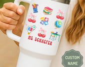 Personalized Teacher Tumbler 40oz Custom Teacher Gift Insulated Water Bottle Teacher Appreciation Gift with Handle End of Year Teacher Gift