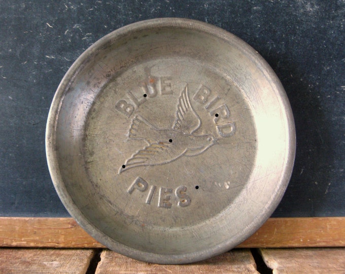 Vintage Blue Bird Pie Tin Vintage Pie Plate With Bird Pie Etsy