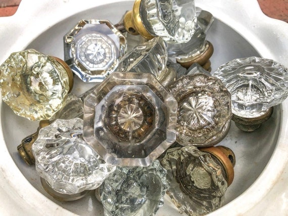 Antique Glass Door Knobs For Crafts Clear Glass Door Knobs To Etsy
