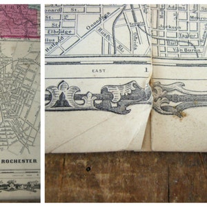 Antik karta över delstaten New York, 1863 Johnsons familjeatlas, äkta antik handkolorerad karta över New York, inte ett tryck bild 4