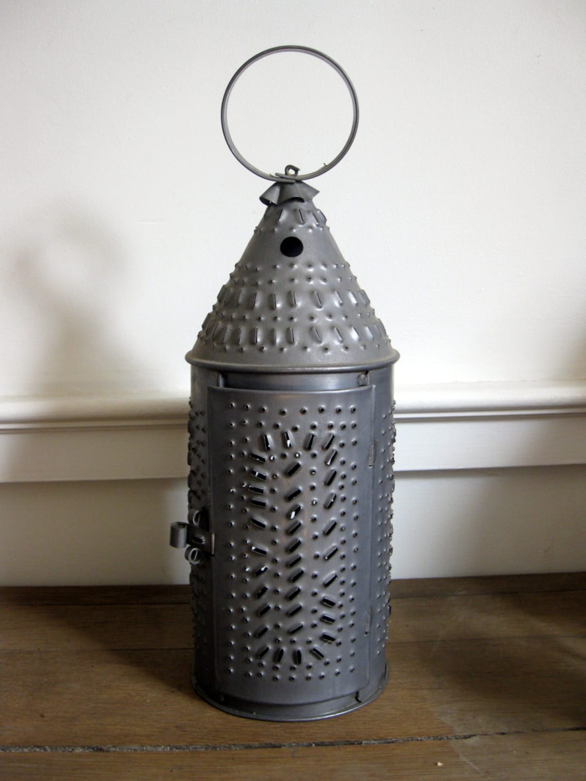 Vintage Punched Tin Lantern Primitive Lantern Paul Revere Etsy