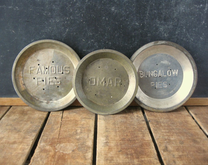 Vintage Pie Plates Antique Pie Tins Instant Collection of 3 Etsy