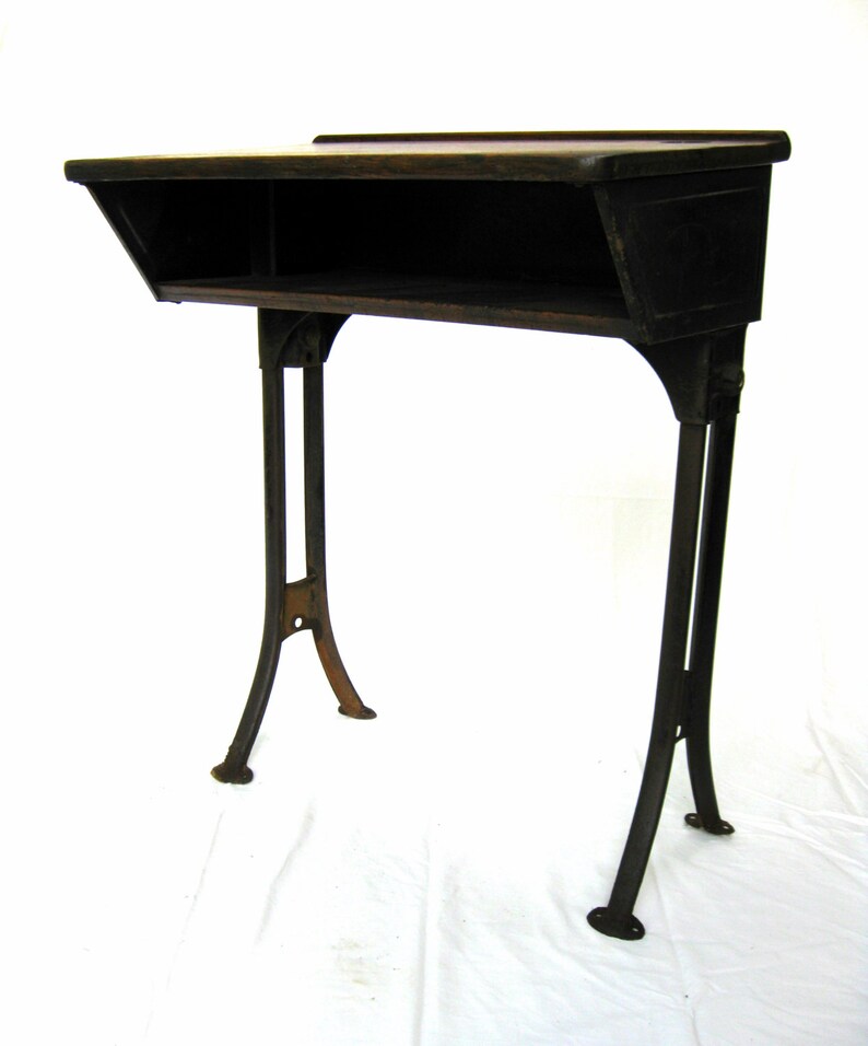 Antique School Desk Child's Desk with Separate Chair Etsy