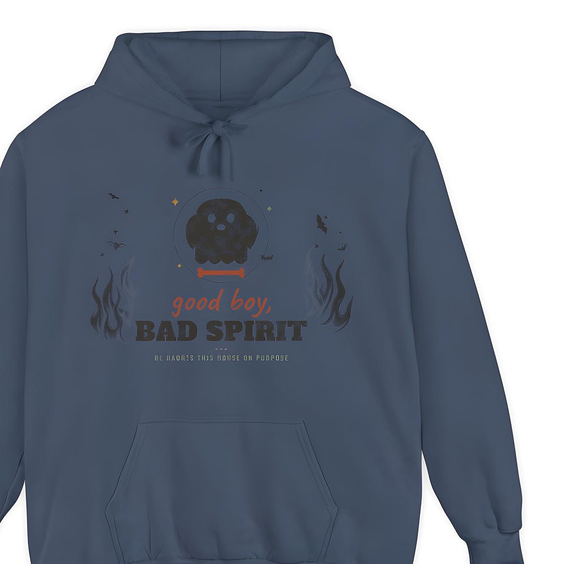 Ghost Dog Hoodie — Comfort Colors hoodie by WedgeAtelier