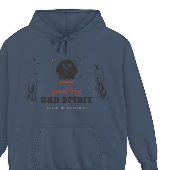 Ghost Dog Hoodie — Comfort Colors hoodie by WedgeAtelier