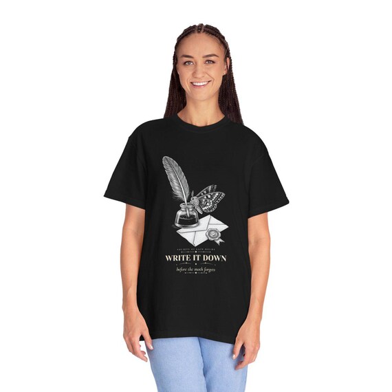 Dark Academia Quill and Moth Tee by WedgeAtelier