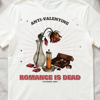 Romance Is Dead Anti Valentine Shirt photo 3
