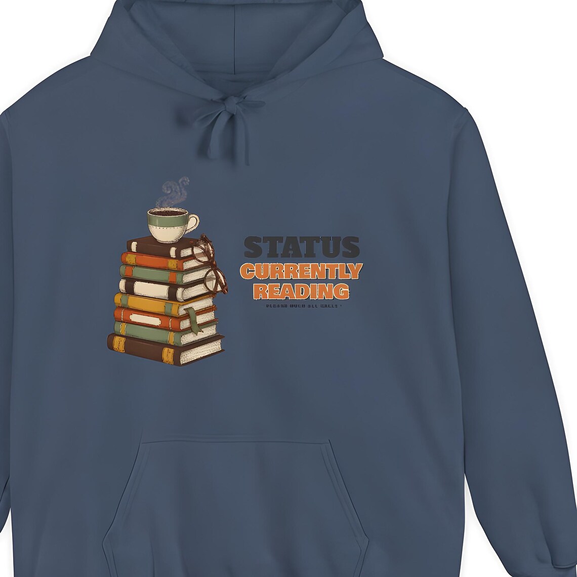 Currently Reading Hoodie — Comfort Colors hoodie by WedgeAtelier