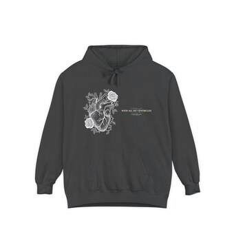 Anatomical Heart Comfort Colors Hoodie photo 2