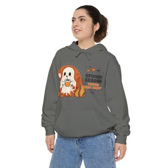 Ghost Coffee Halloween Hoodie photo 6