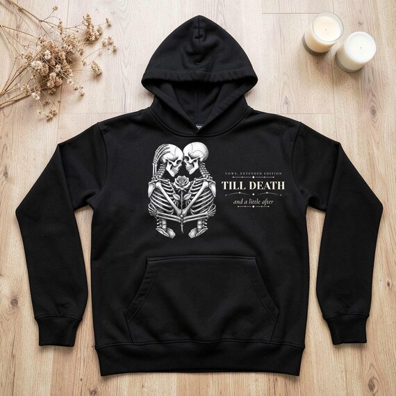 Till Death Skeleton Couple Hoodie by WedgeAtelier
