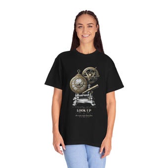 Dark Academia Astrolabe Astronomy Tee photo 2