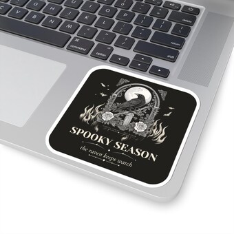 Gothic Raven Moon Sticker photo 5