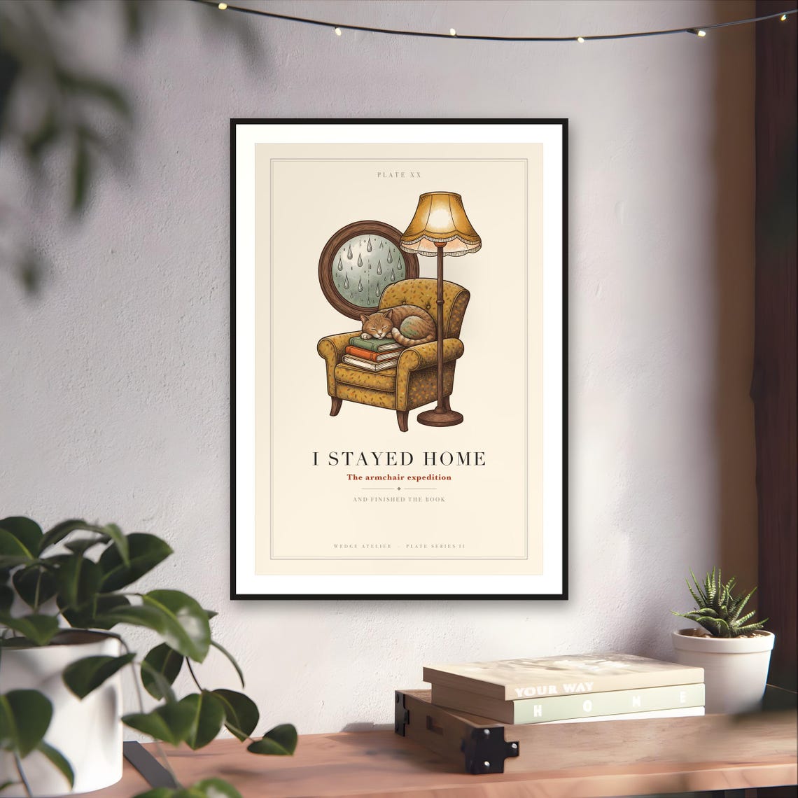 Plot Twist I Stayed Home Print — art print by WedgeAtelier