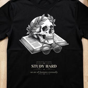 Dark Academia Skull Shirt photo 3
